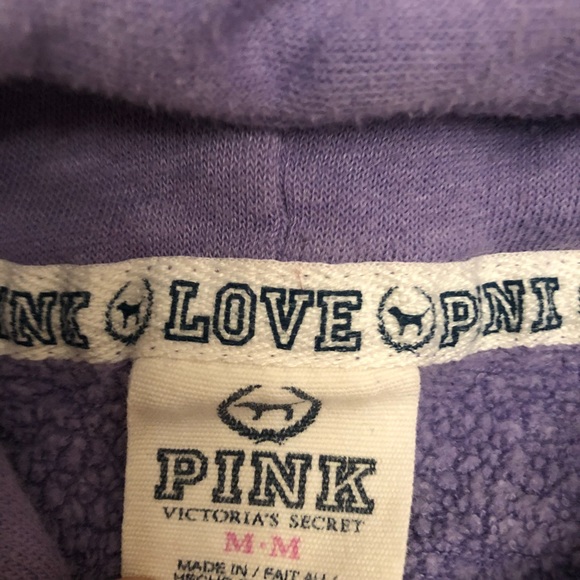 PINK zip up jacket good cond size Medium retro - Picture 8 of 8